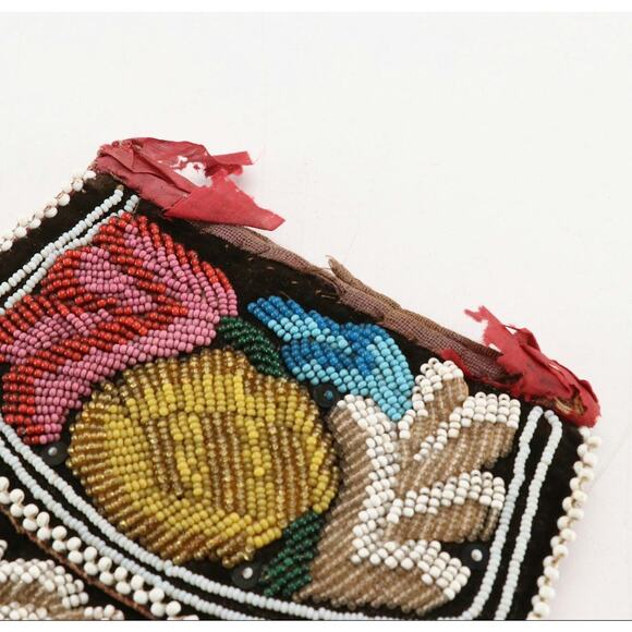 👜 Antique Floral Beaded Purse – Attributed to Whiting & Davis, c.1910 - Picture 5 of 5